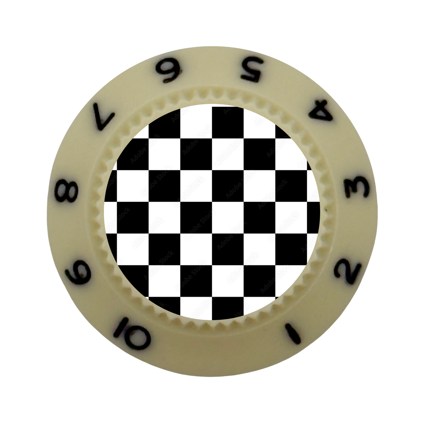 Custom Strums™ Checkerboard Strat-Style Knob (Single)