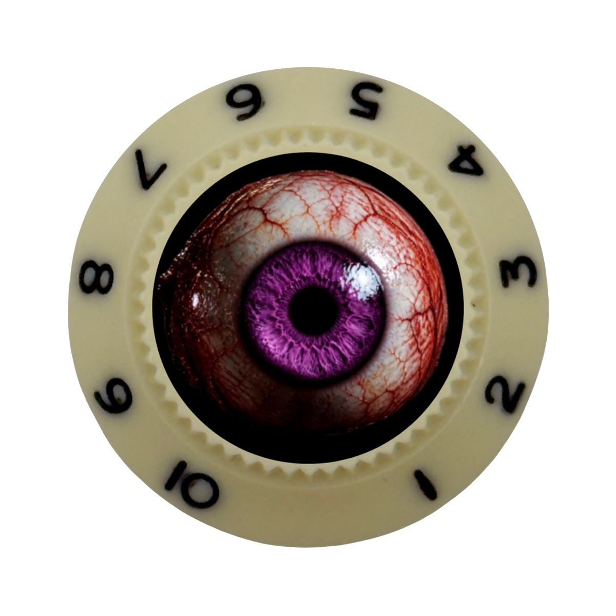 Custom Strums® Scary Purple Eyeball Strat-Style Knob (Single)