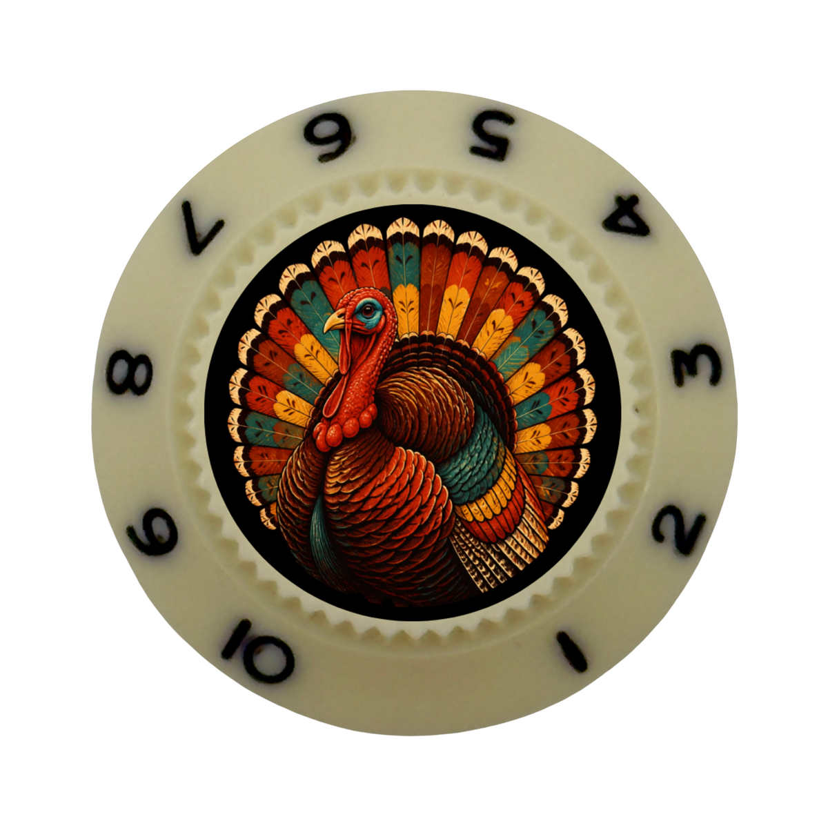 Custom Strums® Thanksgiving Turkey Strat-Style Knob (Single)