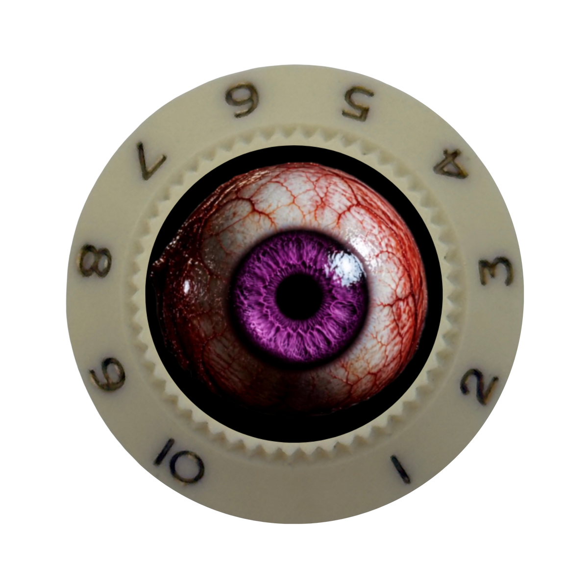 Custom Strums® Scary Purple Eyeball Strat-Style Knob (Single)