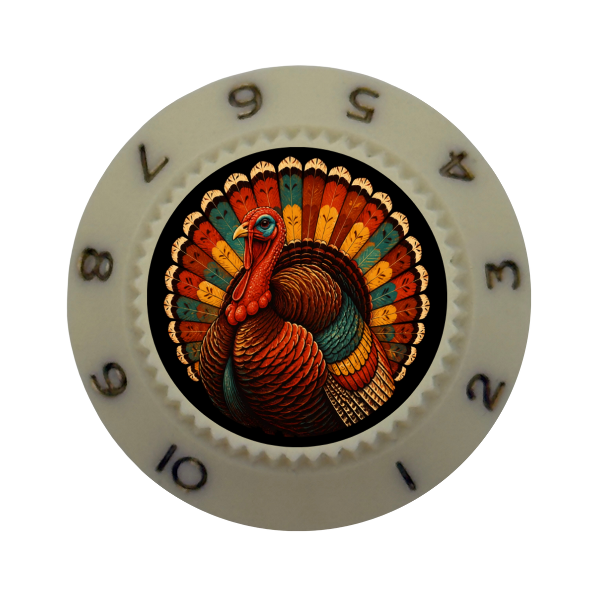 Custom Strums® Thanksgiving Turkey Strat-Style Knob (Single)