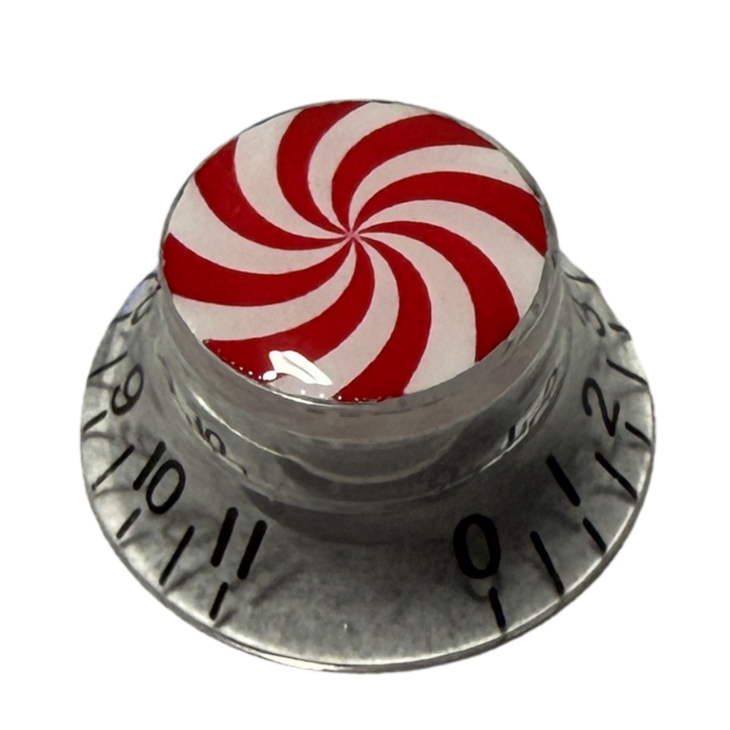 Custom Strums™ Peppermint Swirl Bell-Style Knob (Single)