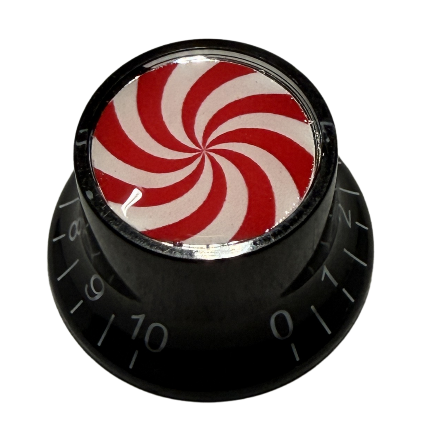 Custom Strums™ Peppermint Swirl Top Hat-Style Knob (Single)