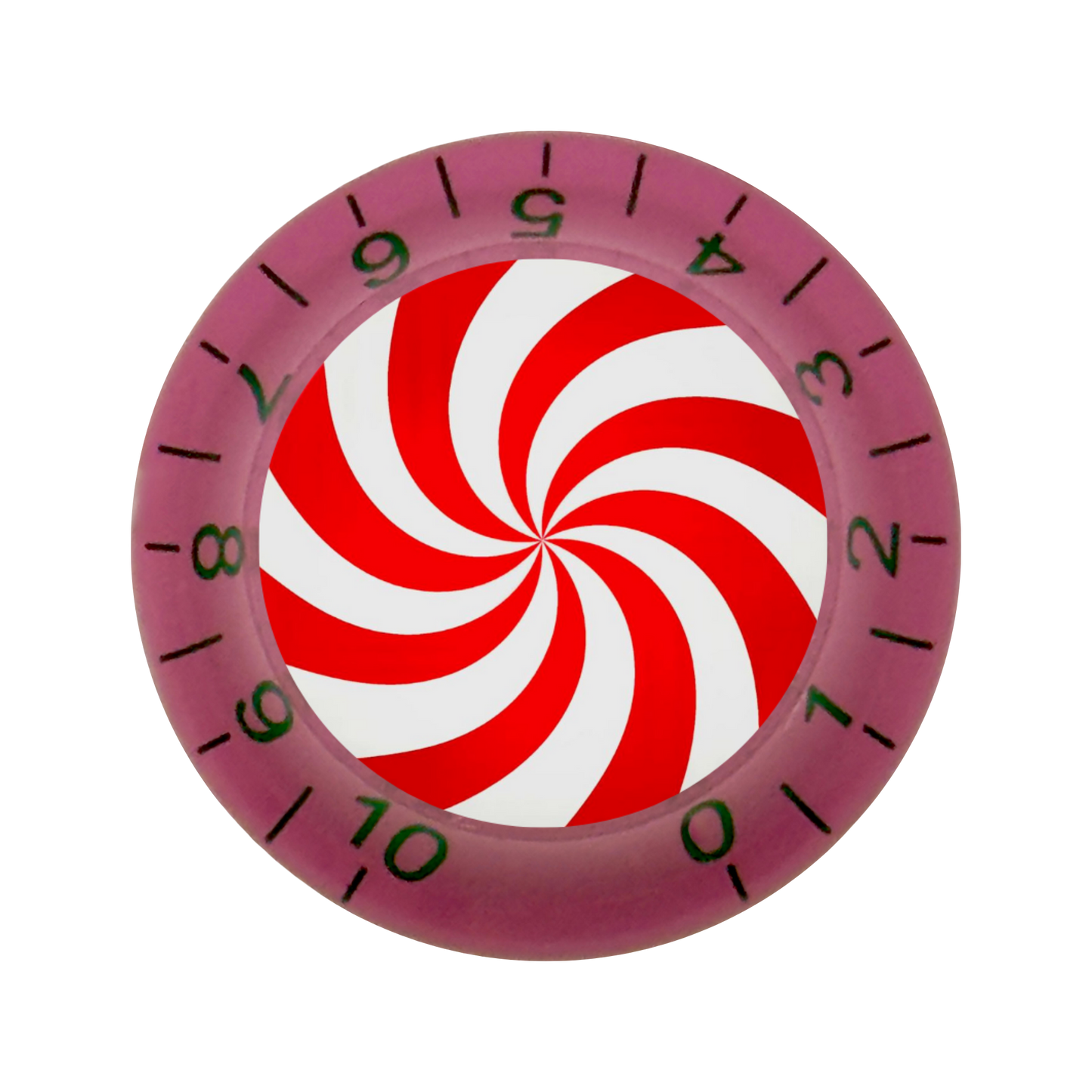 Custom Strums™ Peppermint Swirl Bell-Style Knob (Single)