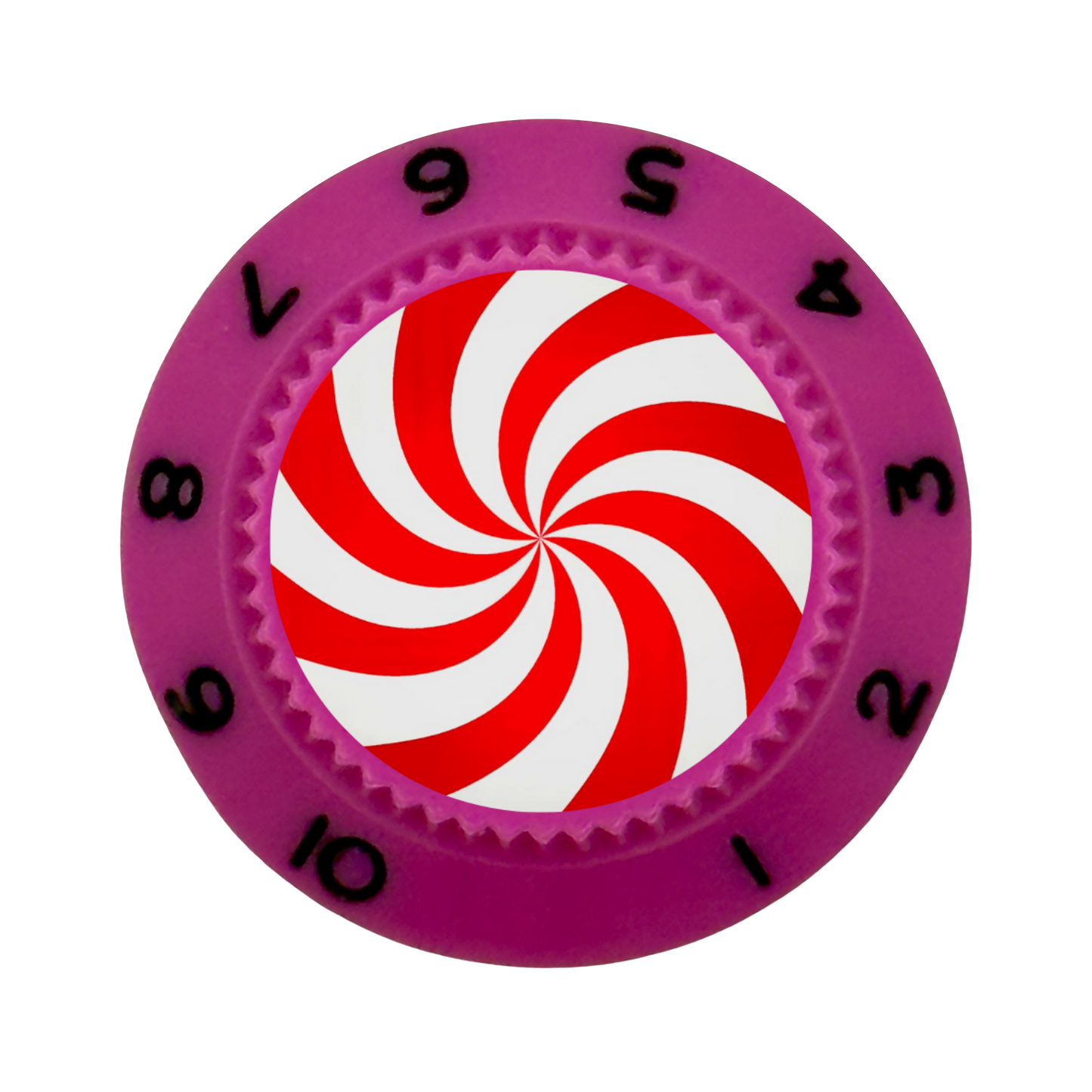 Custom Strums™ Peppermint Swirl Strat-Style Knob (Single)