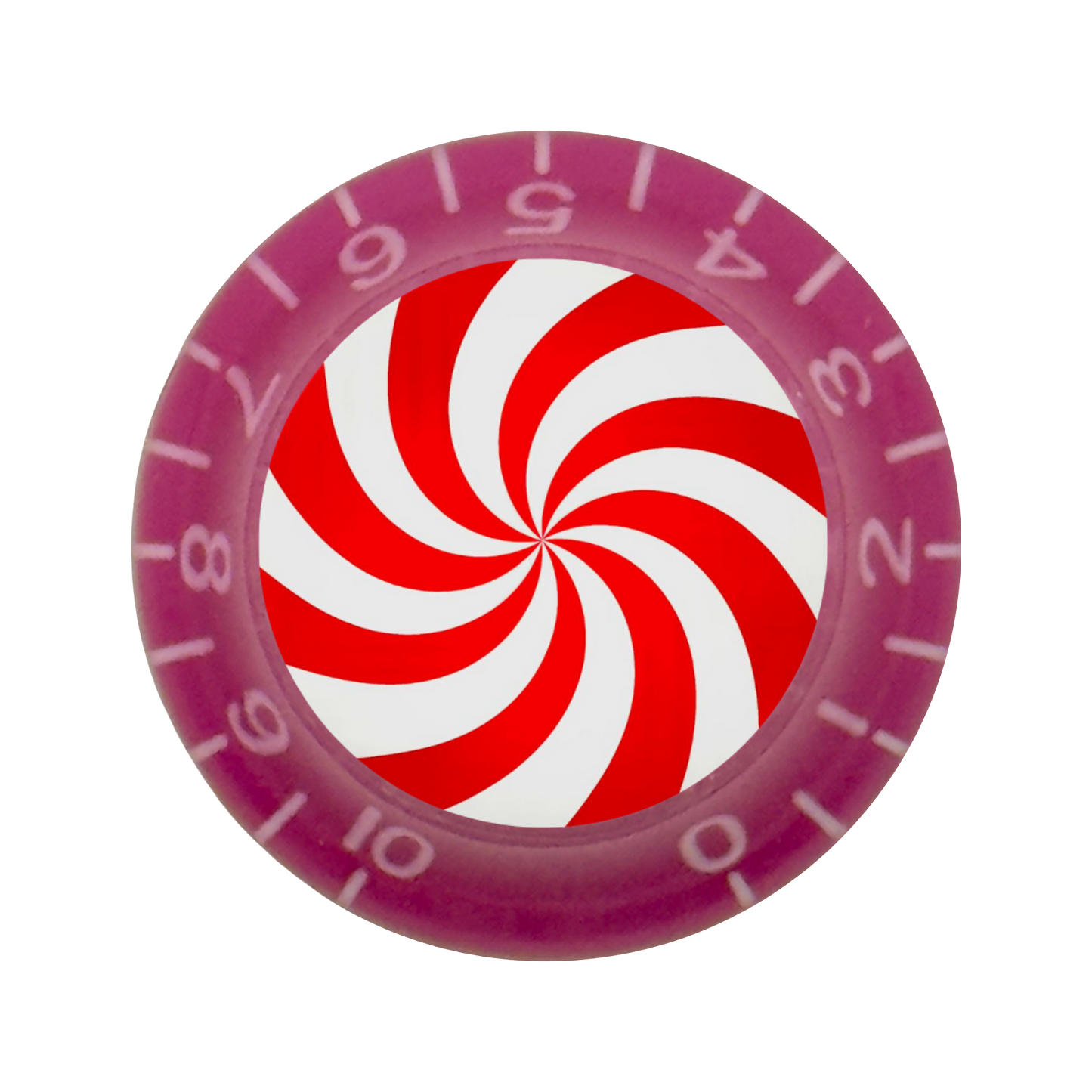 Custom Strums™ Peppermint Swirl Bell-Style Knob (Single)