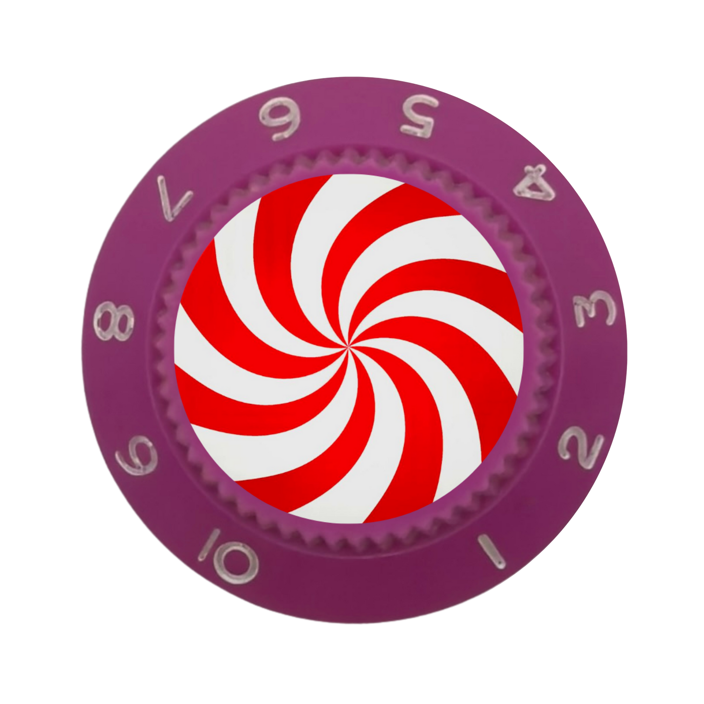 Custom Strums™ Peppermint Swirl Strat-Style Knob (Single)