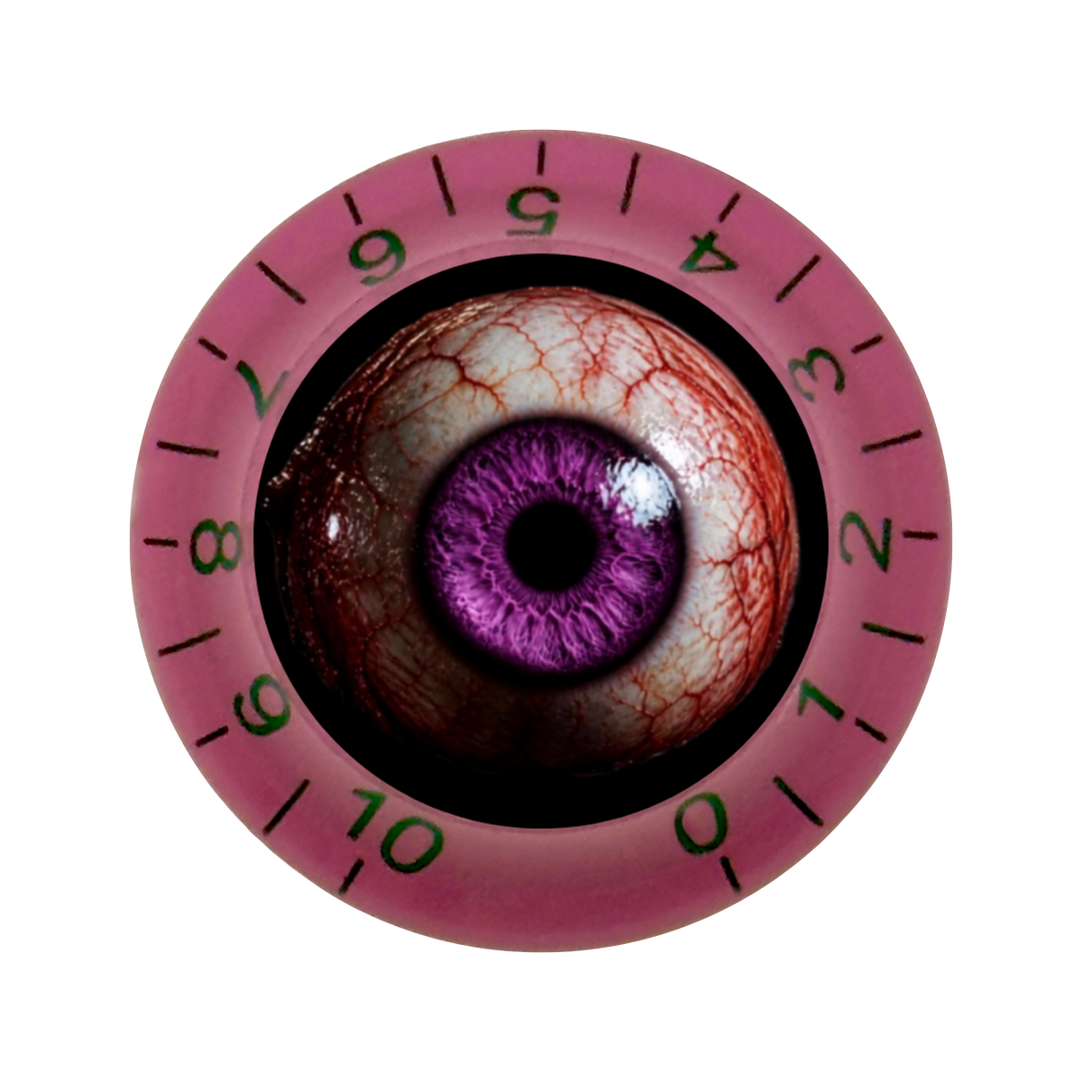 Custom Strums® Scary Purple Eyeball Bell-Style Knob Metric (Single)
