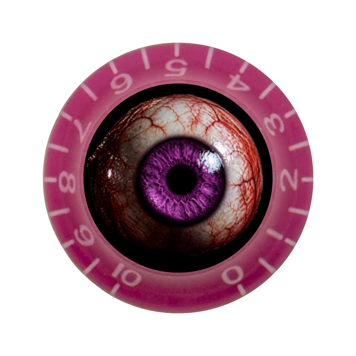 Custom Strums® Scary Purple Eyeball Bell-Style Knob Metric (Single)