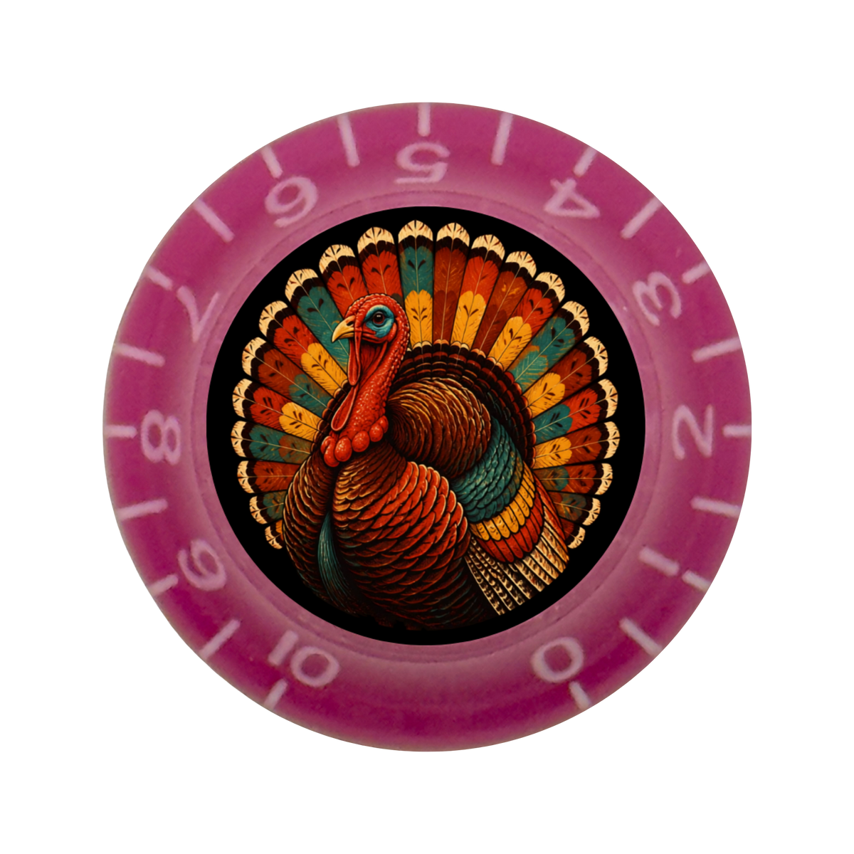 Custom Strums® Thanksgiving Turkey Bell-Style Knob Imperial (Single)