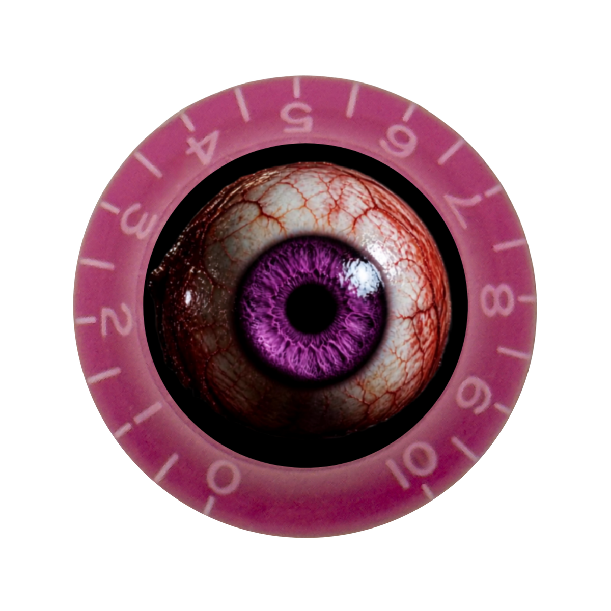 Custom Strums® Scary Purple Eyeball Bell-Style Knob Metric (Single)