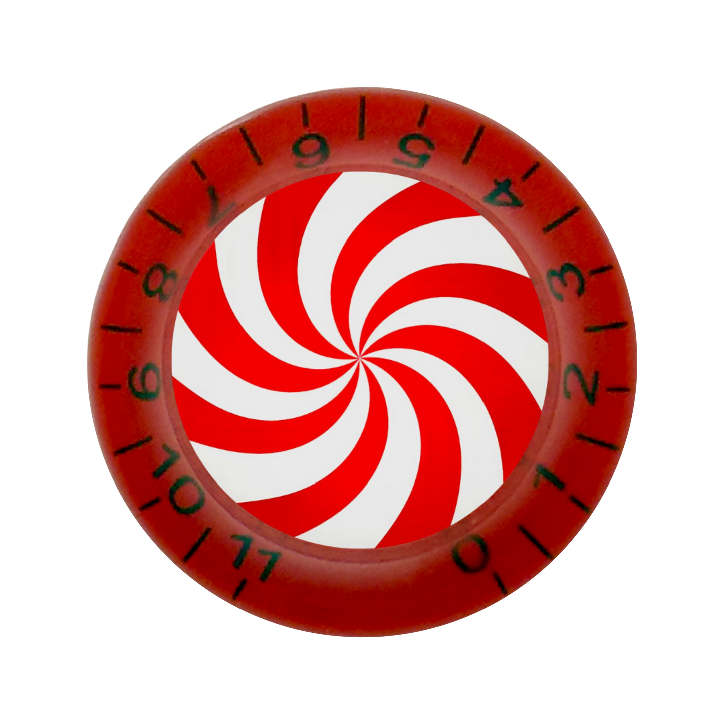 Custom Strums™ Peppermint Swirl Bell-Style Knob (Single)