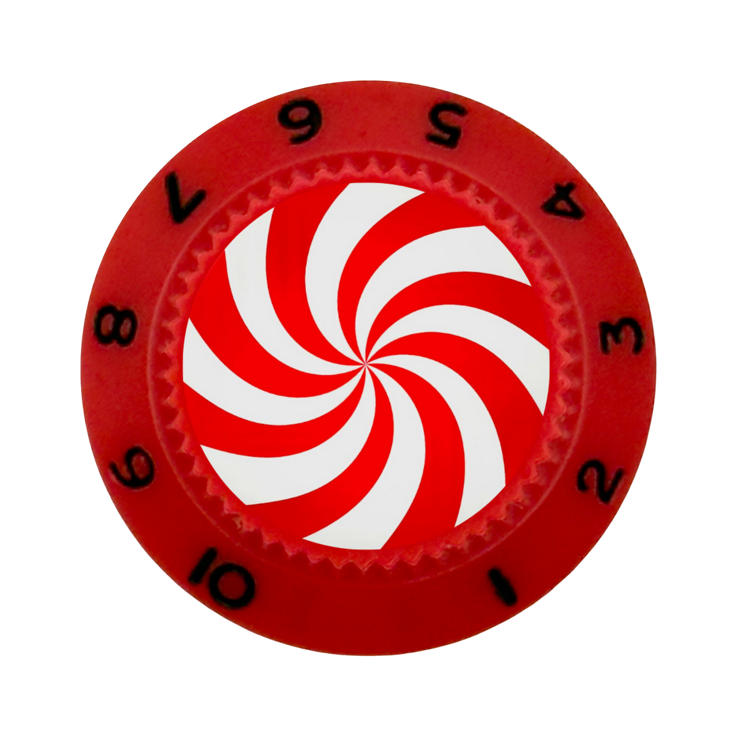 Custom Strums™ Peppermint Swirl Strat-Style Knob (Single)