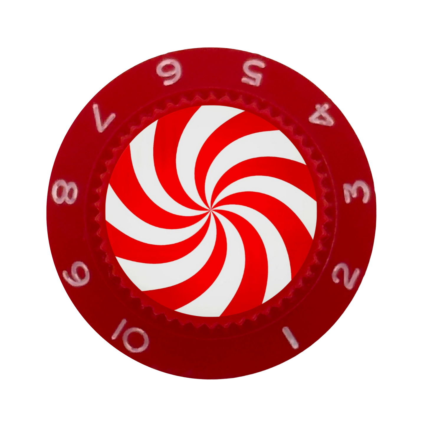 Custom Strums™ Peppermint Swirl Strat-Style Knob (Single)