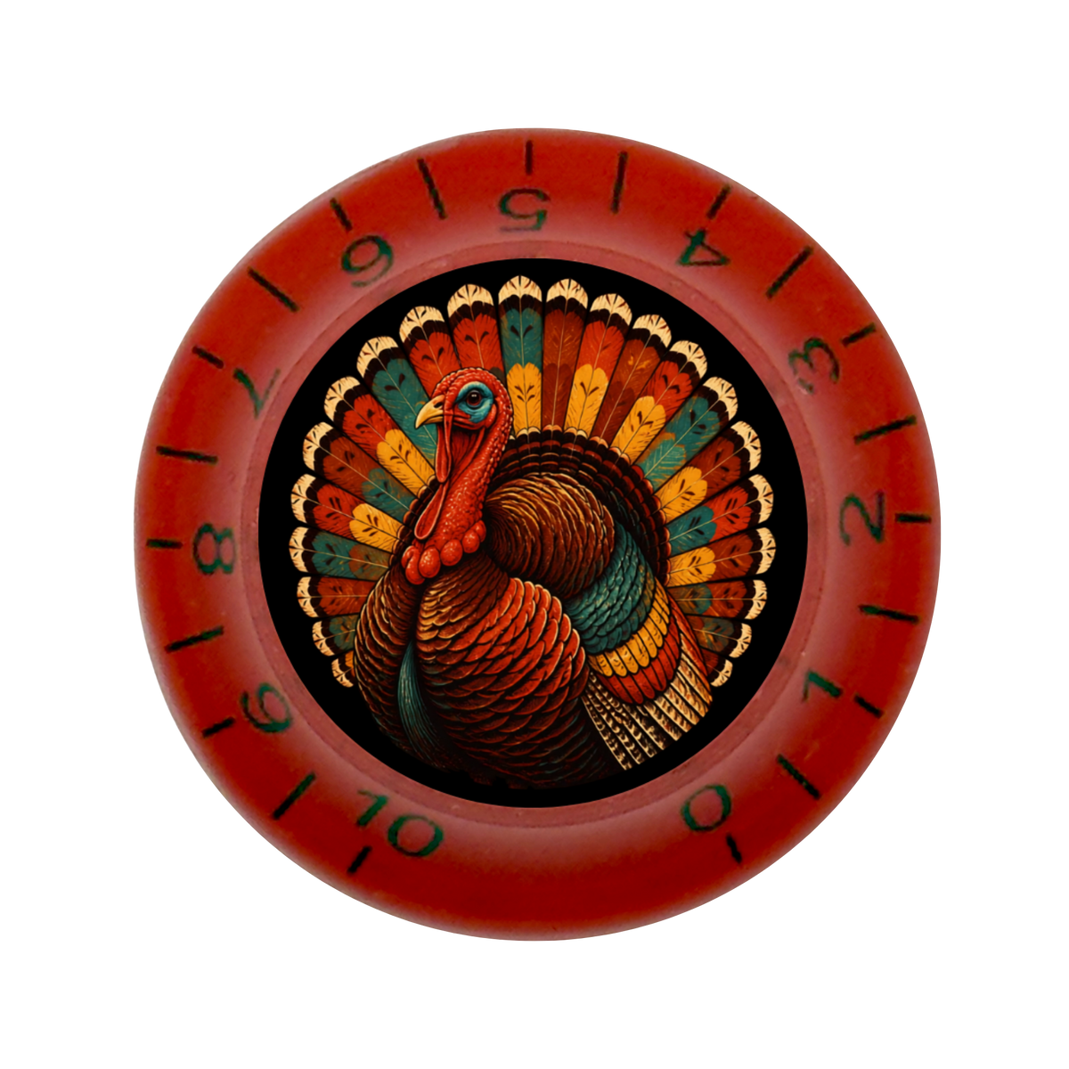 Custom Strums® Thanksgiving Turkey Bell-Style Knob Imperial (Single)