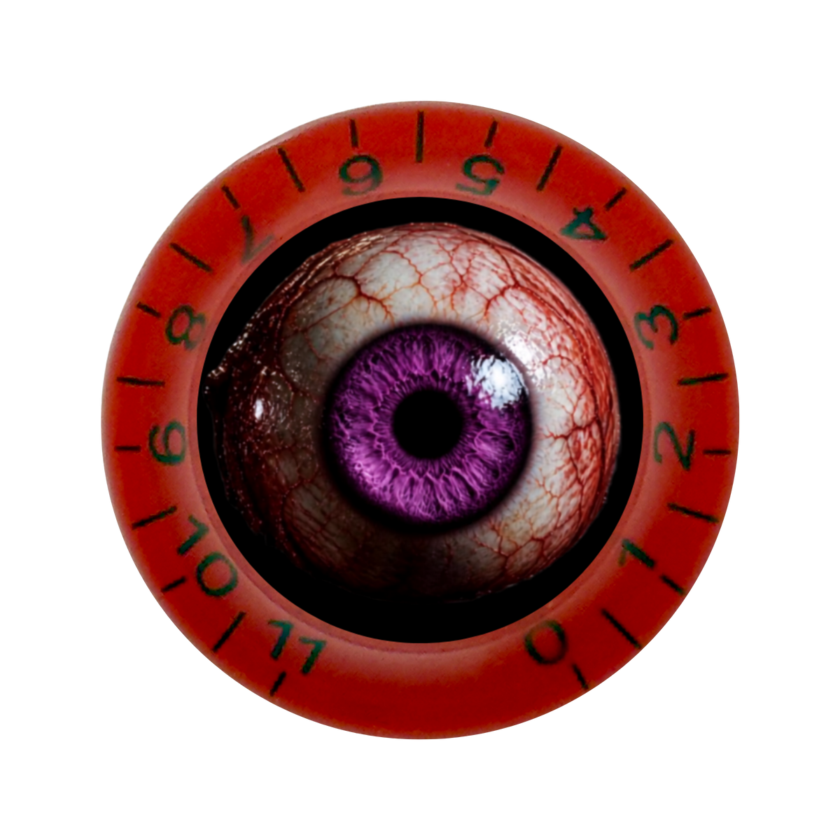 Custom Strums® Scary Purple Eyeball Bell-Style Knob Metric (Single)