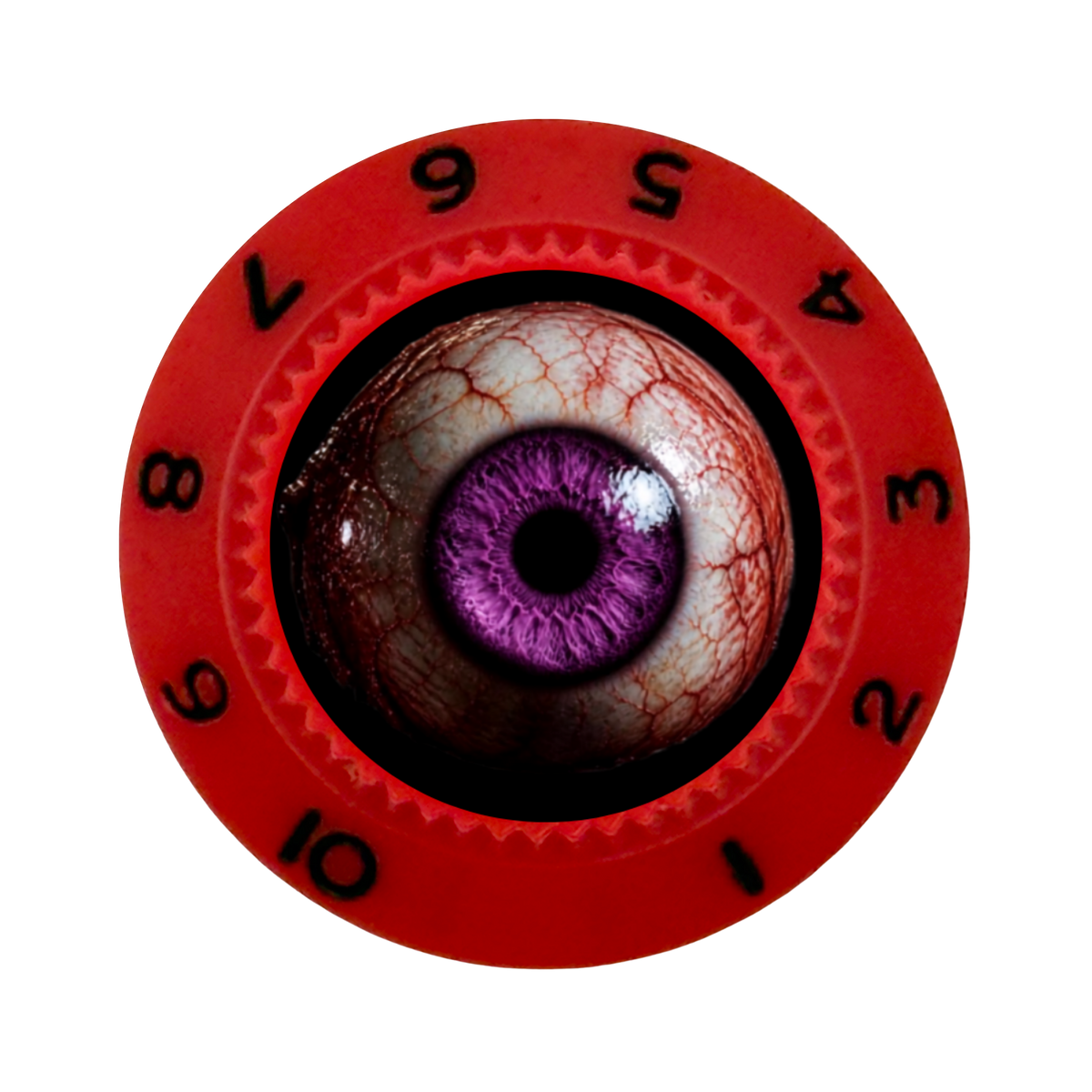 Custom Strums® Scary Purple Eyeball Strat-Style Knob (Single)