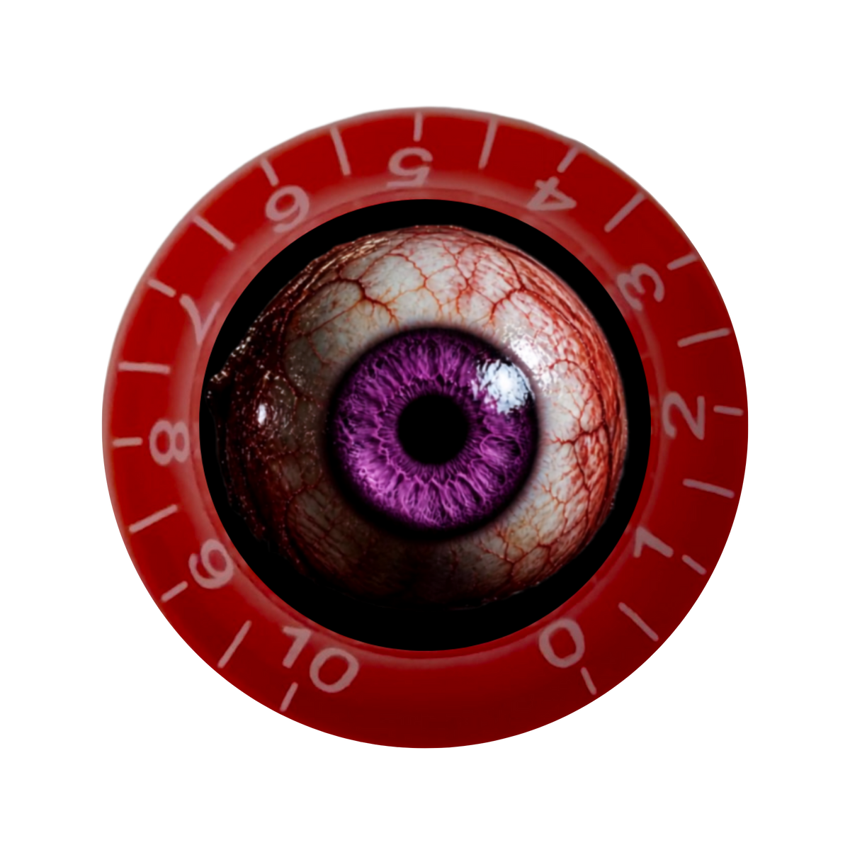 Custom Strums® Scary Purple Eyeball Bell-Style Knob Metric (Single)