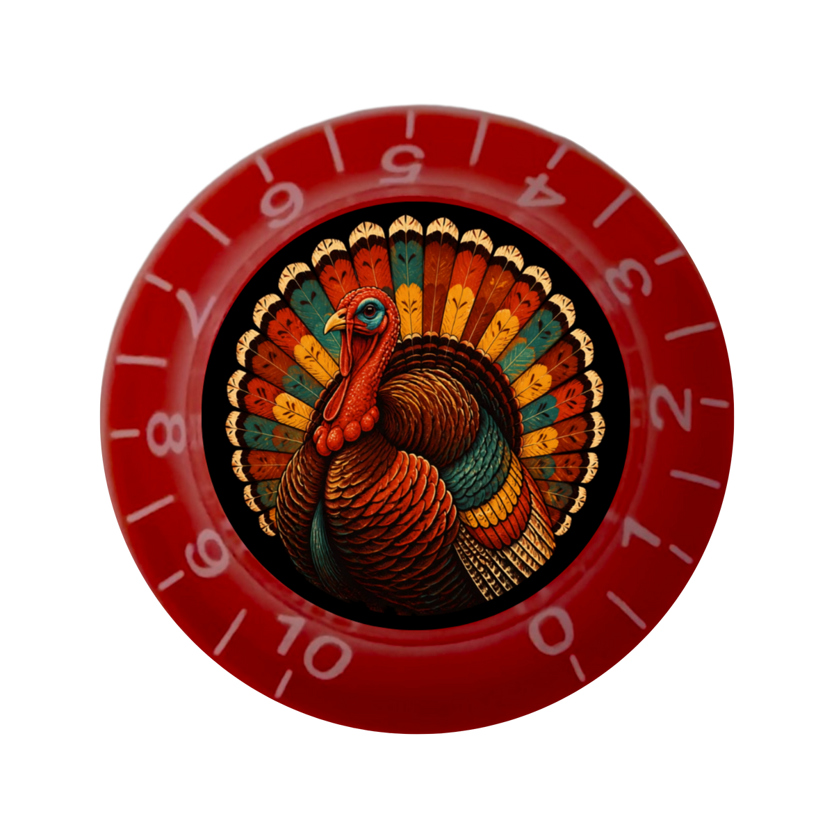 Custom Strums® Thanksgiving Turkey Bell-Style Knob Imperial (Single)