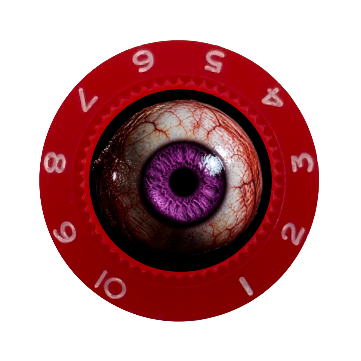 Custom Strums® Scary Purple Eyeball Strat-Style Knob (Single)