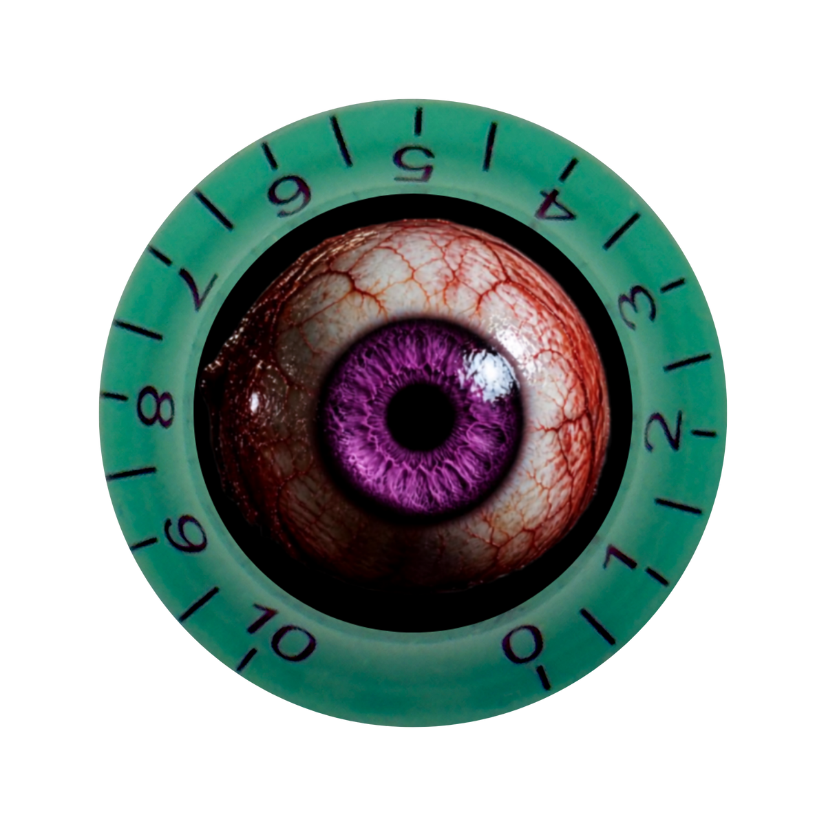 Custom Strums® Scary Purple Eyeball Bell-Style Knob Metric (Single)