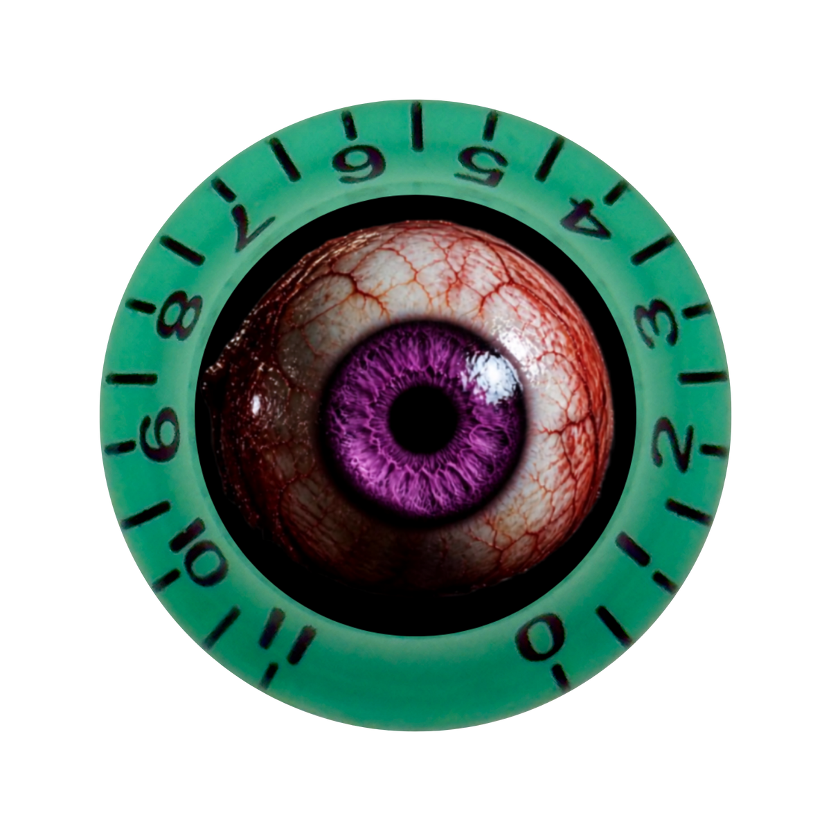 Custom Strums® Scary Purple Eyeball Bell-Style Knob Metric (Single)