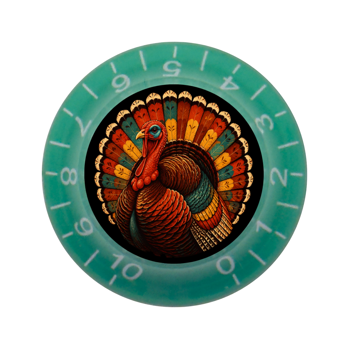 Custom Strums® Thanksgiving Turkey Bell-Style Knob Imperial (Single)