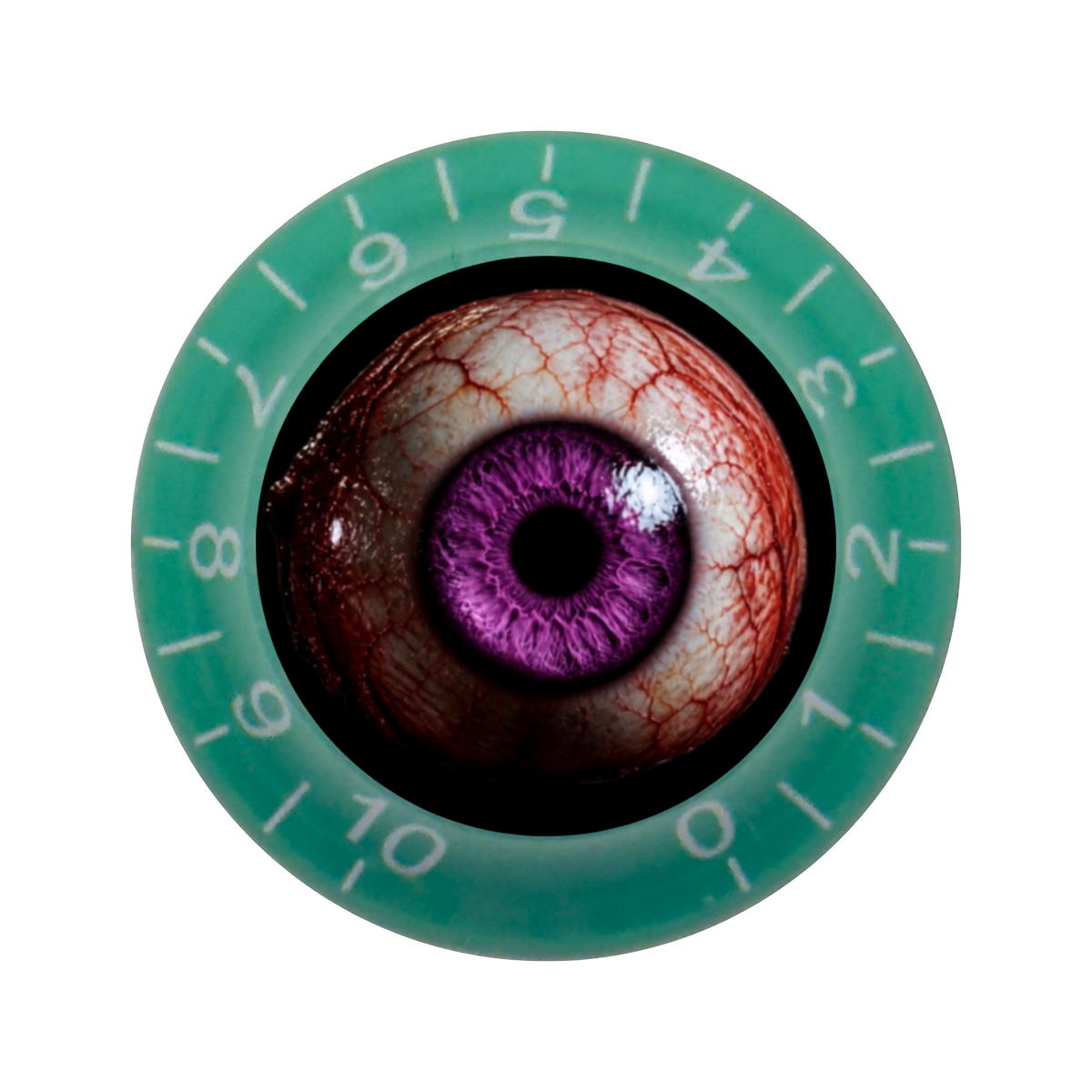 Custom Strums® Scary Purple Eyeball Bell-Style Knob Metric (Single)