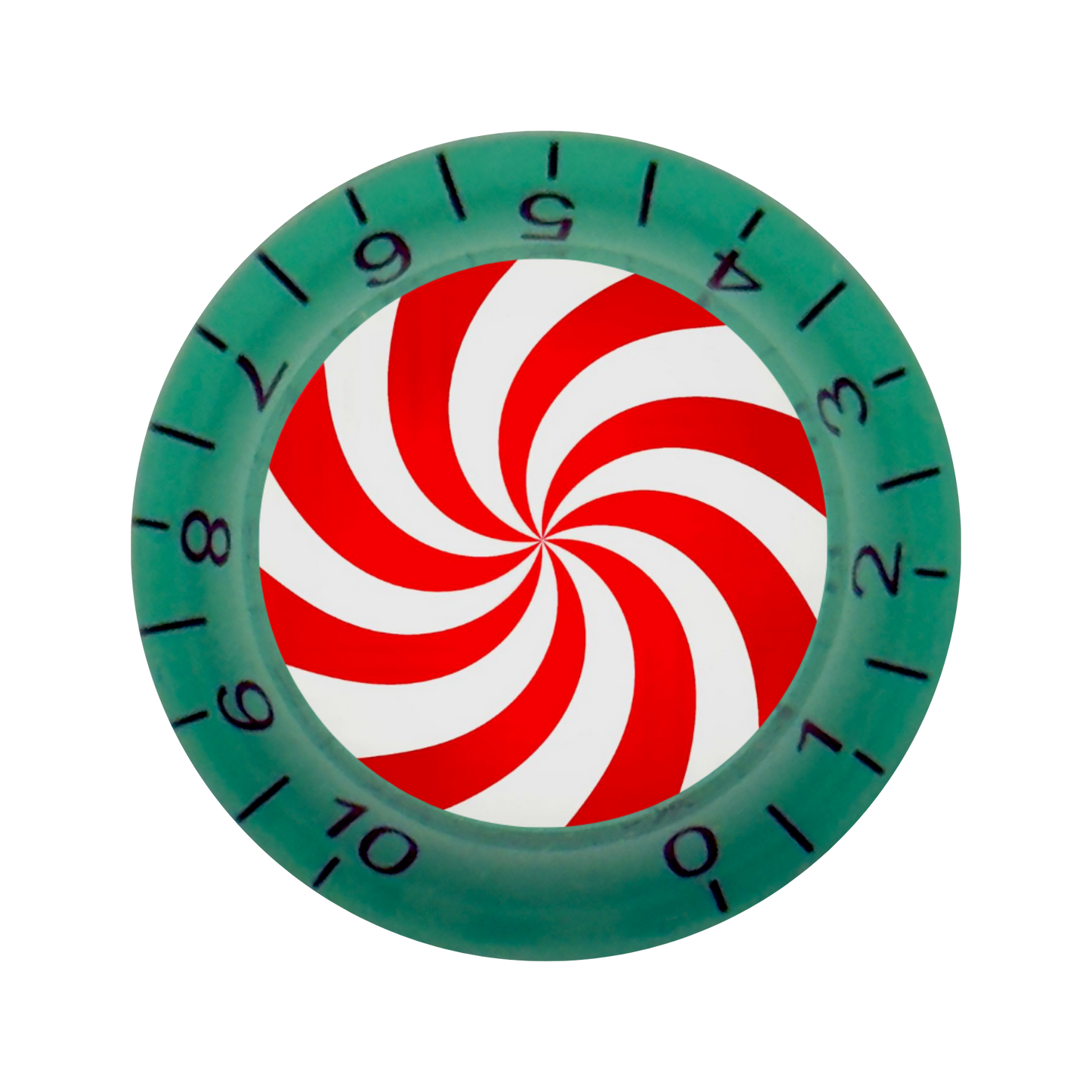 Custom Strums™ Peppermint Swirl Bell-Style Knob (Single)