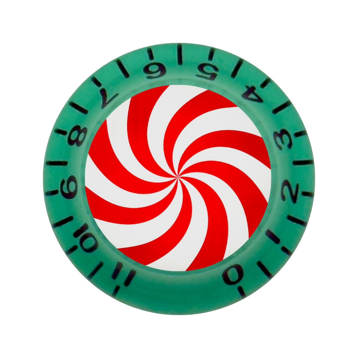 Custom Strums™ Peppermint Swirl Bell-Style Knob (Single)