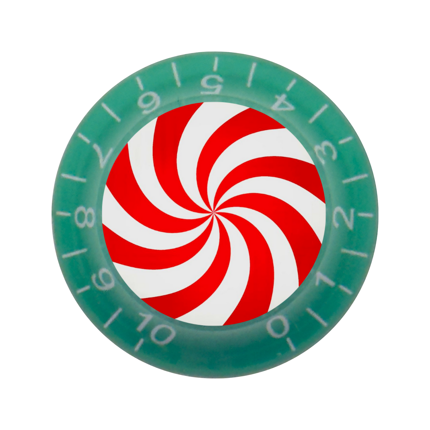Custom Strums™ Peppermint Swirl Bell-Style Knob (Single)