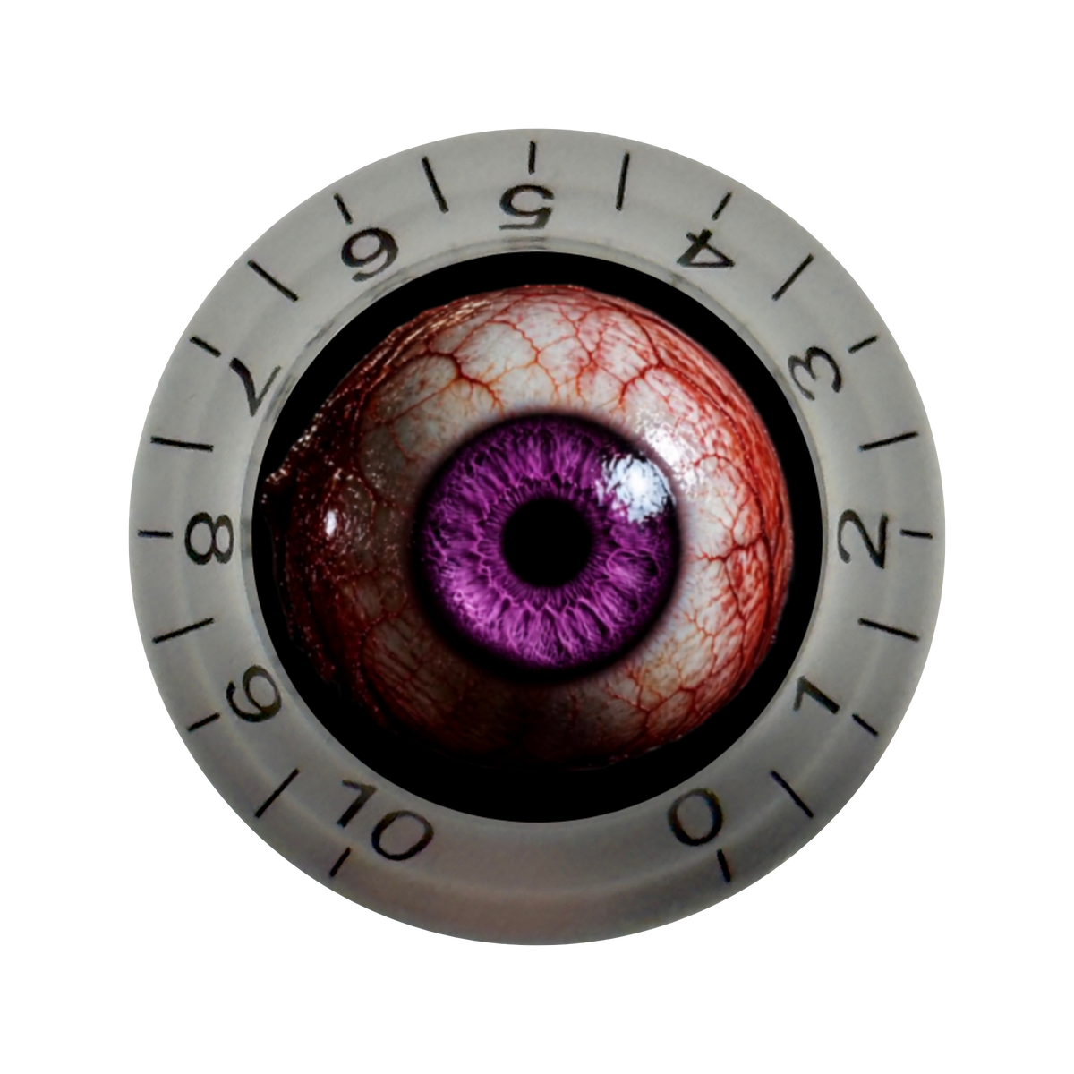 Custom Strums® Scary Purple Eyeball Bell-Style Knob Metric (Single)