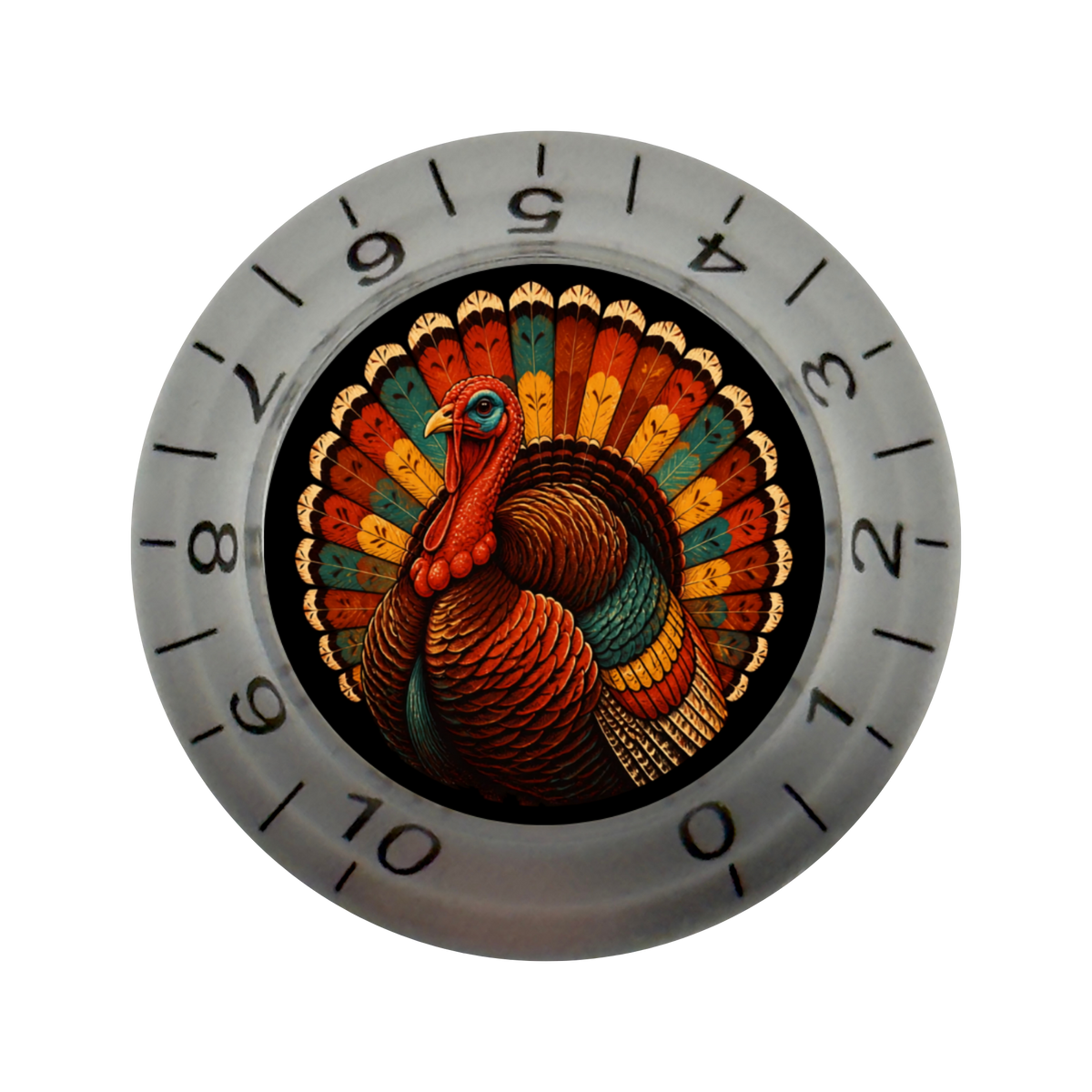 Custom Strums® Thanksgiving Turkey Bell-Style Knob Imperial (Single)