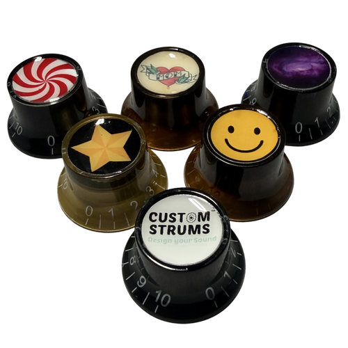 Custom Strums top hat style knob designs