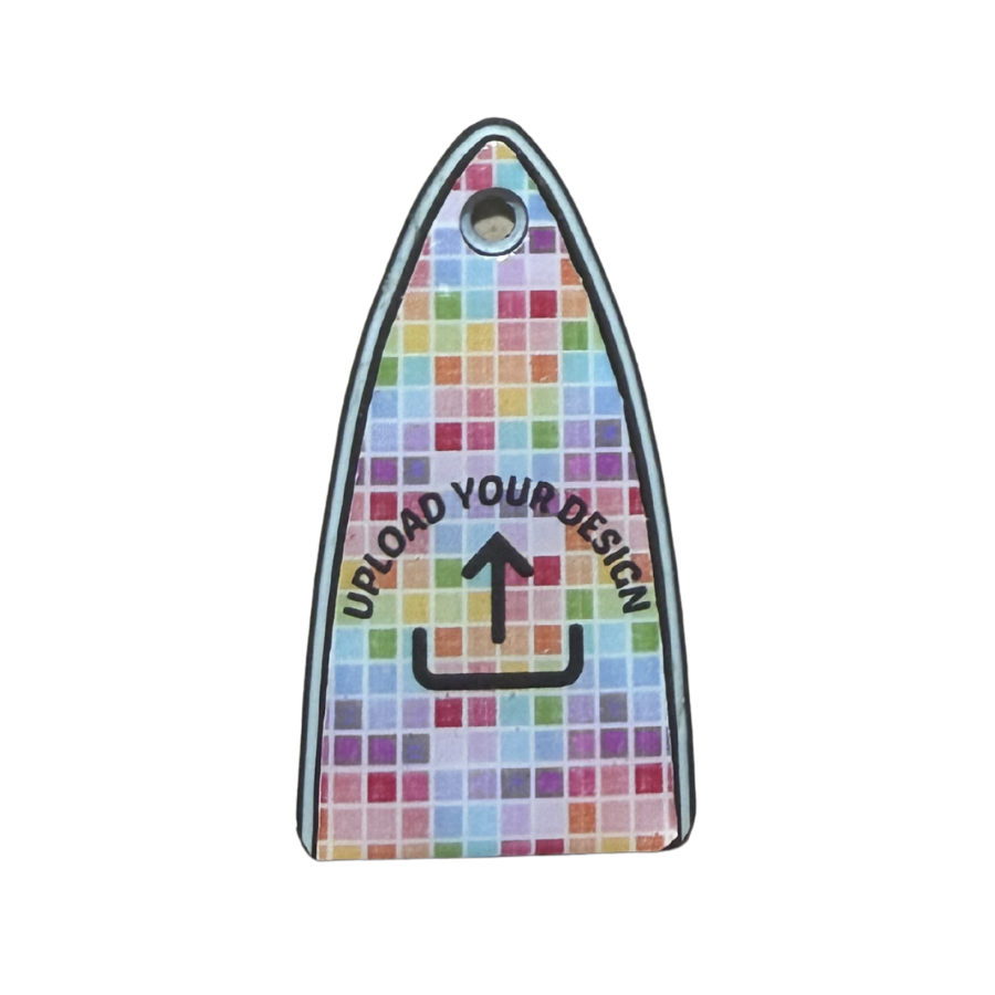 Small Spade Shape Truss Rod Cover 1 Hole | Personalized Full Color Guitar Cover