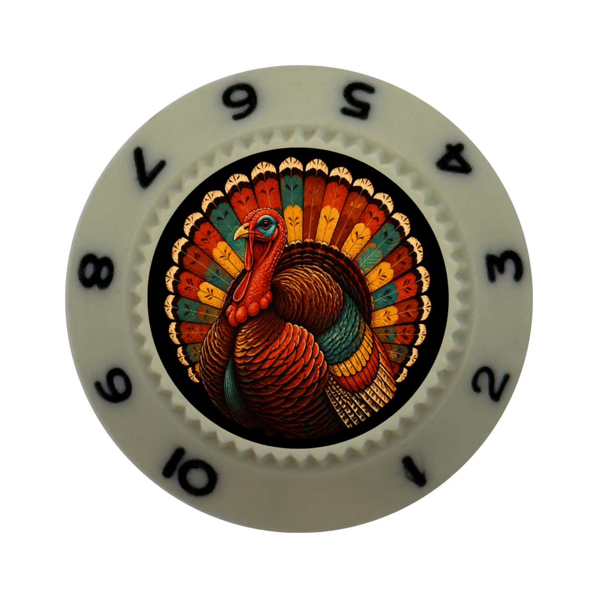 Custom Strums® Thanksgiving Turkey Strat-Style Knob (Single)