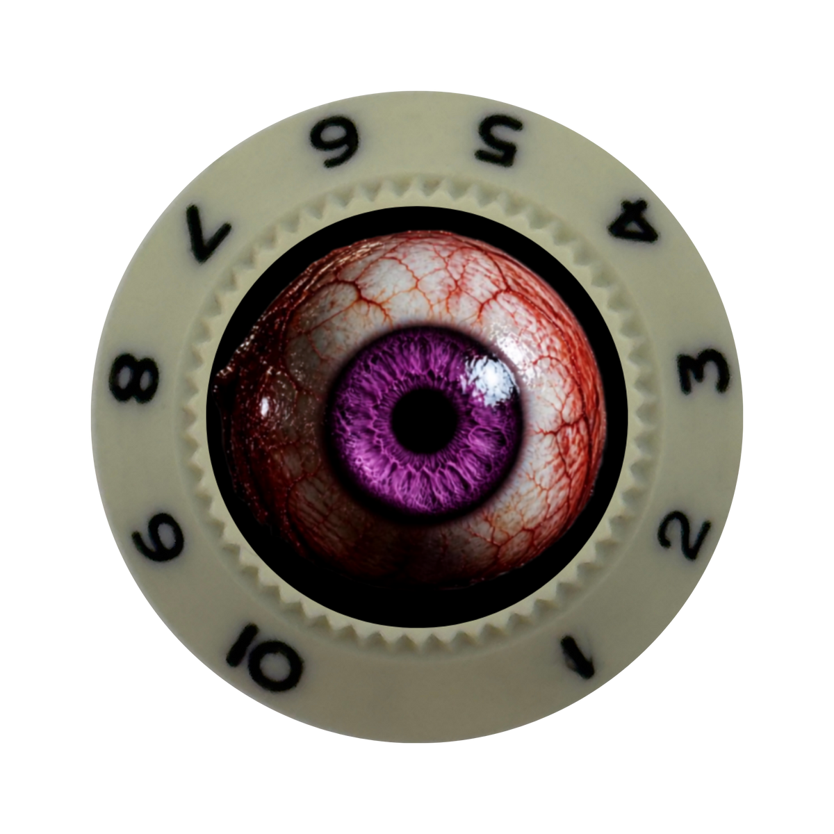 Custom Strums® Scary Purple Eyeball Strat-Style Knob (Single)
