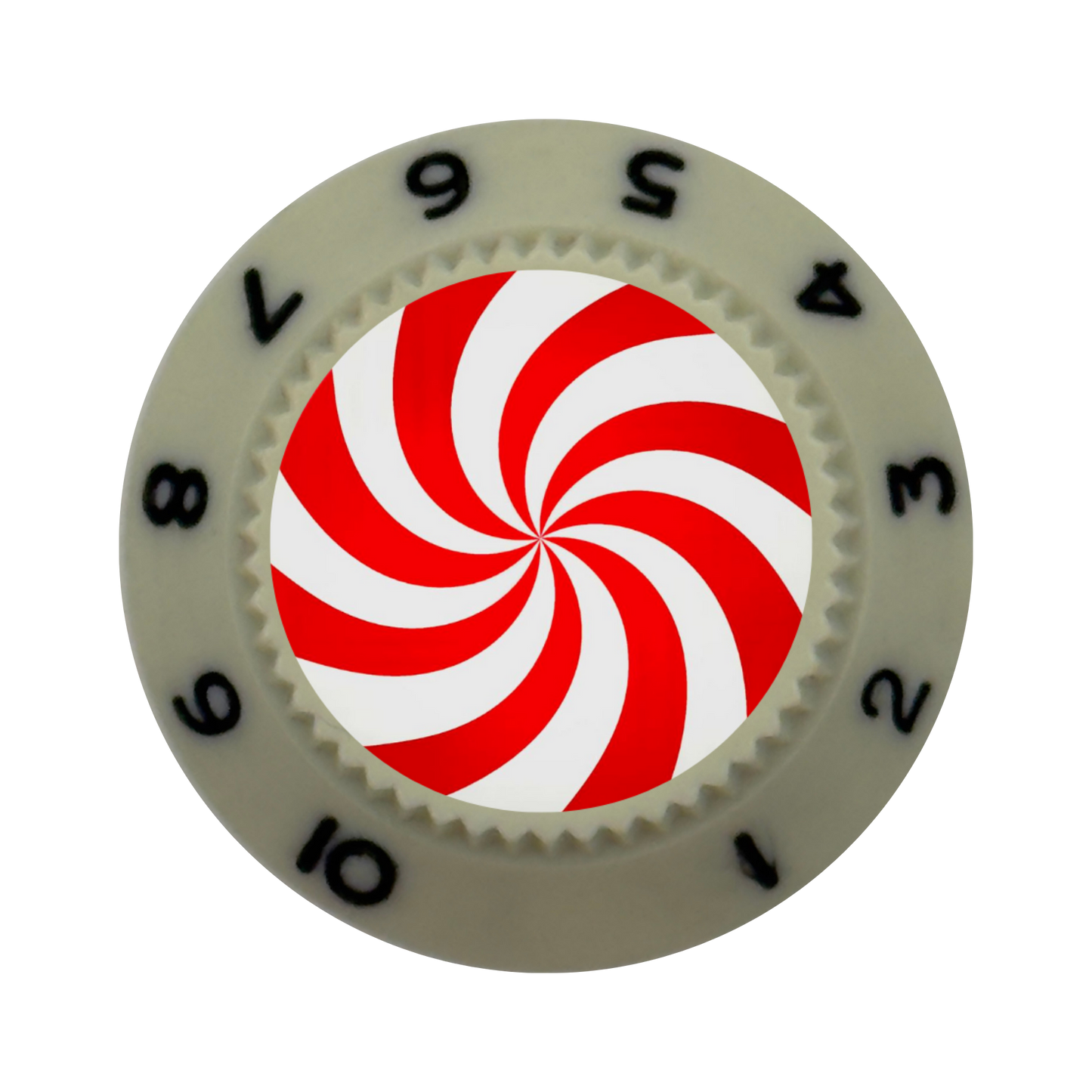 Custom Strums™ Peppermint Swirl Strat-Style Knob (Single)