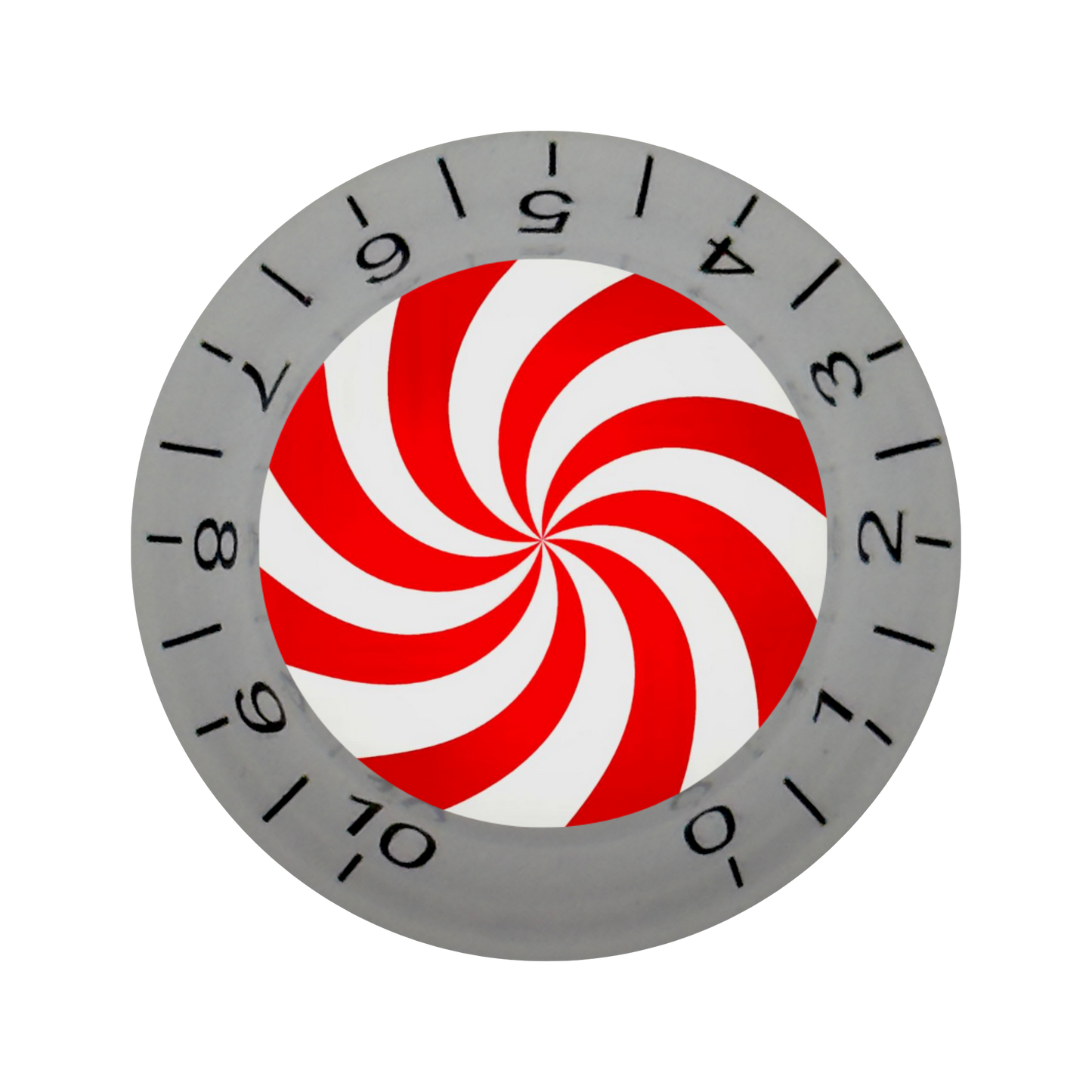 Custom Strums™ Peppermint Swirl Bell-Style Knob (Single)