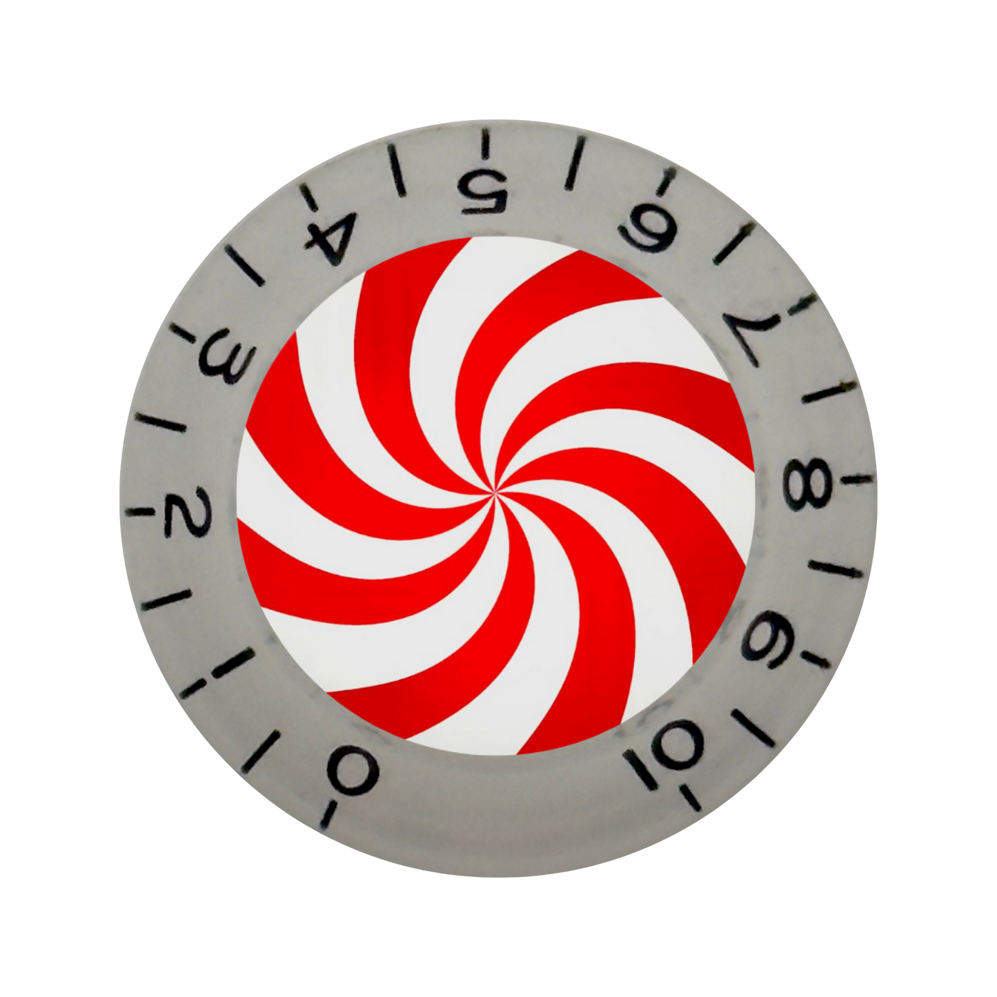 Custom Strums™ Peppermint Swirl Bell-Style Knob (Single)