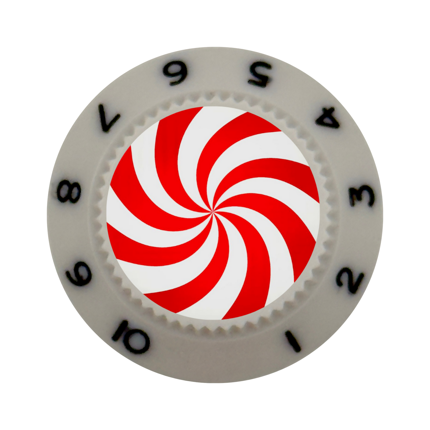 Custom Strums™ Peppermint Swirl Strat-Style Knob (Single)