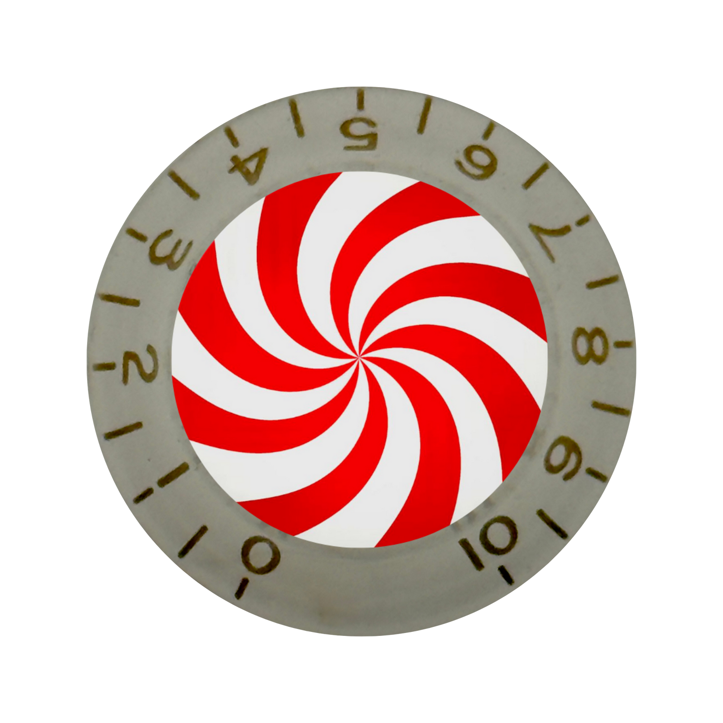 Custom Strums™ Peppermint Swirl Bell-Style Knob (Single)