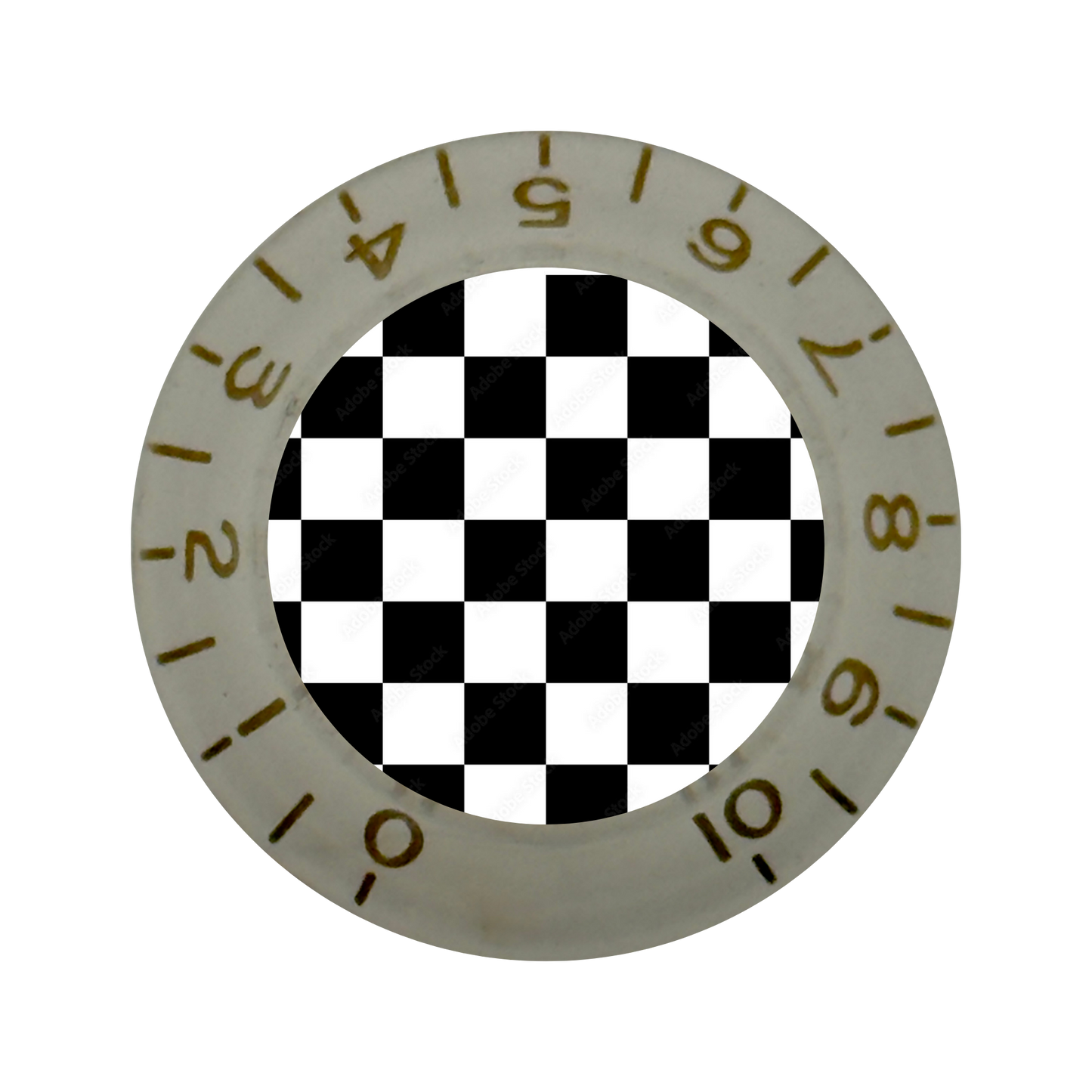 Custom Strums™ Checkerboard Bell-Style Knob (Single)