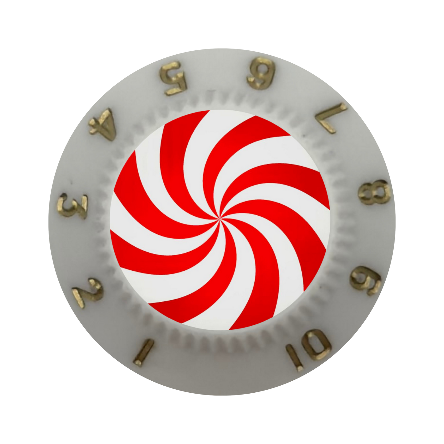 Custom Strums™ Peppermint Swirl Strat-Style Knob (Single)