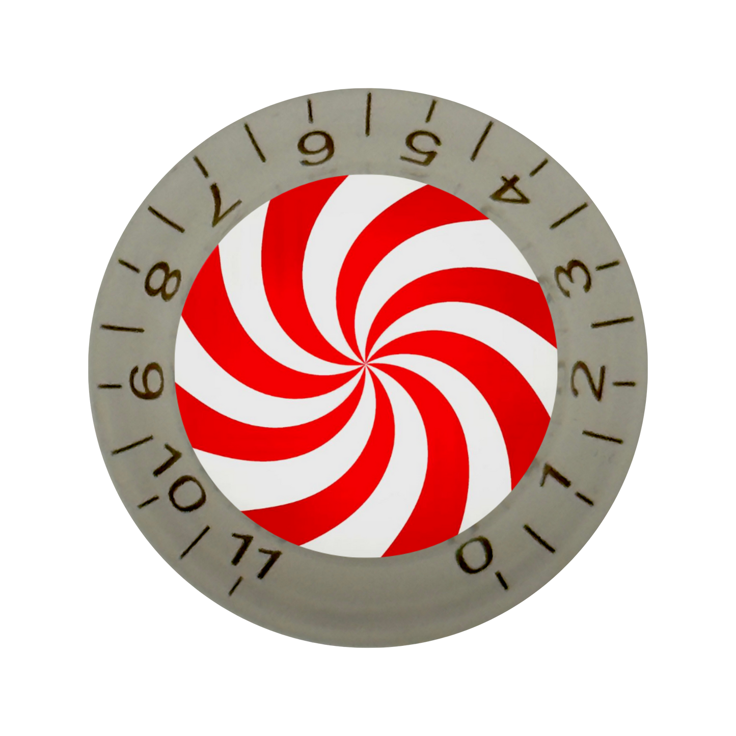 Custom Strums™ Peppermint Swirl Bell-Style Knob (Single)