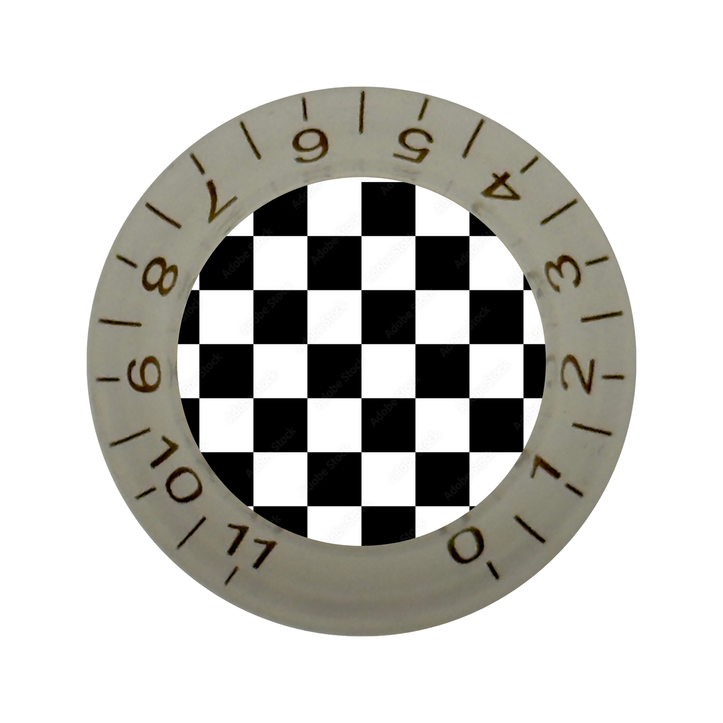 Custom Strums™ Checkerboard Bell-Style Knob (Single)