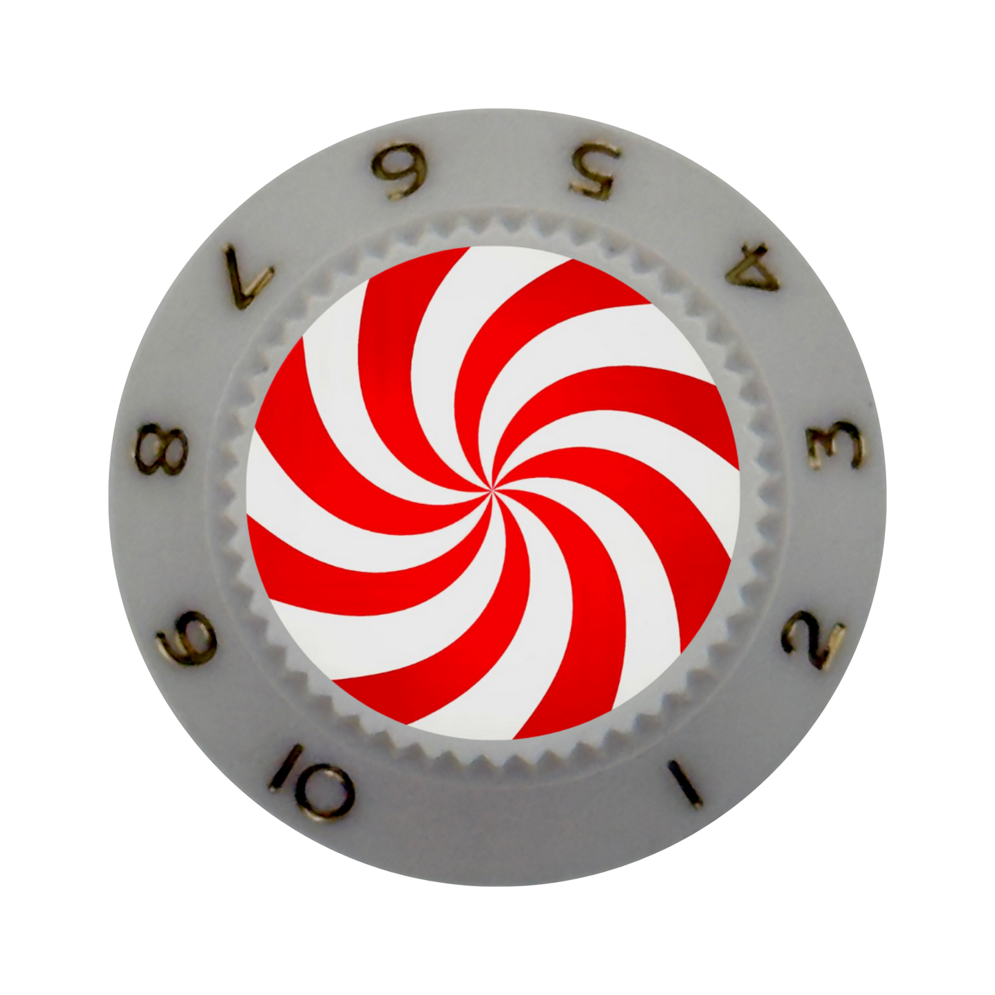 Custom Strums™ Peppermint Swirl Strat-Style Knob (Single)