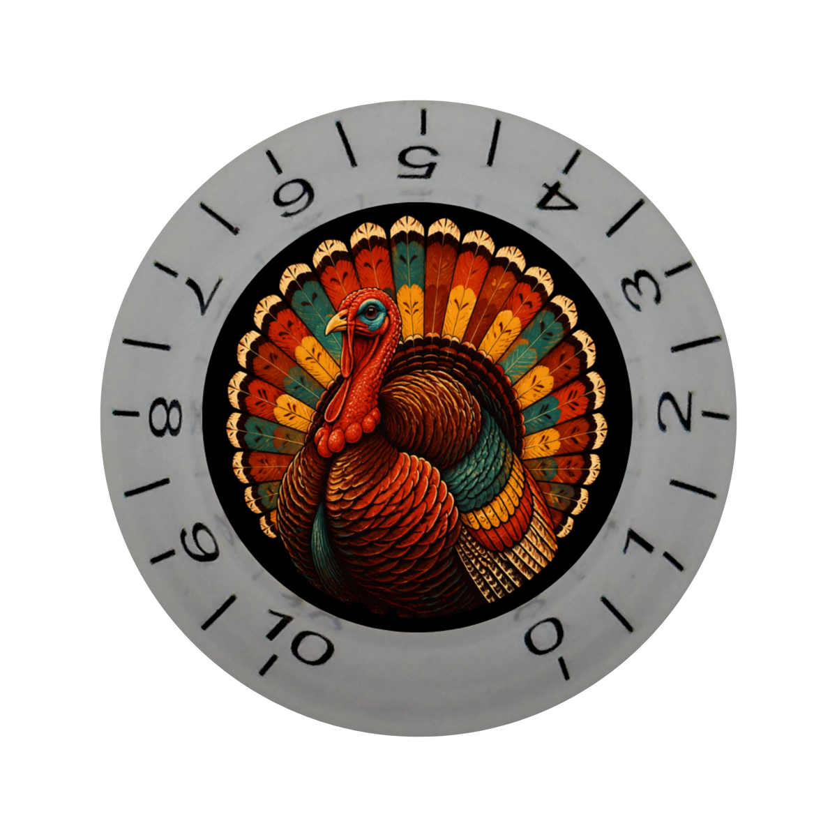 Custom Strums® Thanksgiving Turkey Bell-Style Knob Imperial (Single)
