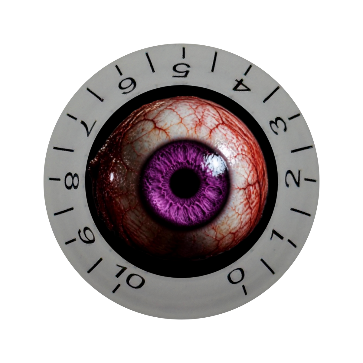 Custom Strums® Scary Purple Eyeball Bell-Style Knob Metric (Single)
