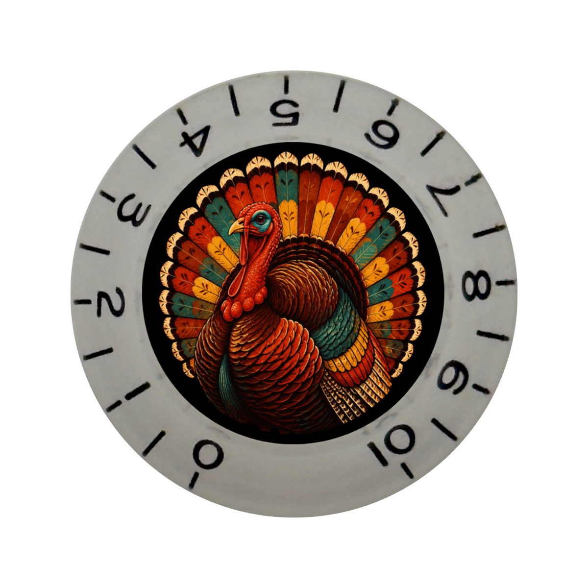 Custom Strums® Thanksgiving Turkey Bell-Style Knob Imperial (Single)